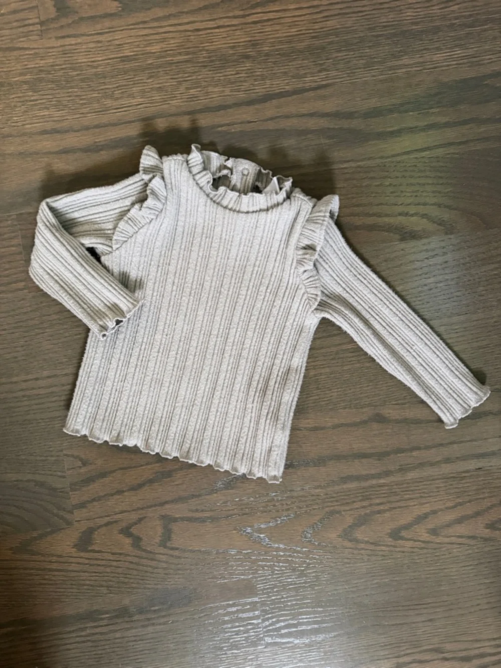 Old Navy Gray Ribbed Knit Top & Flare Pants Set | 6-12M
